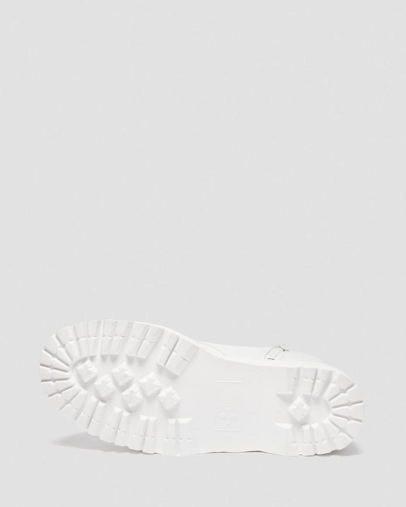 Dr Martens Vegan Jadon II Kemble Mono Platform Støvler Dame Hvide | DK 261SGL